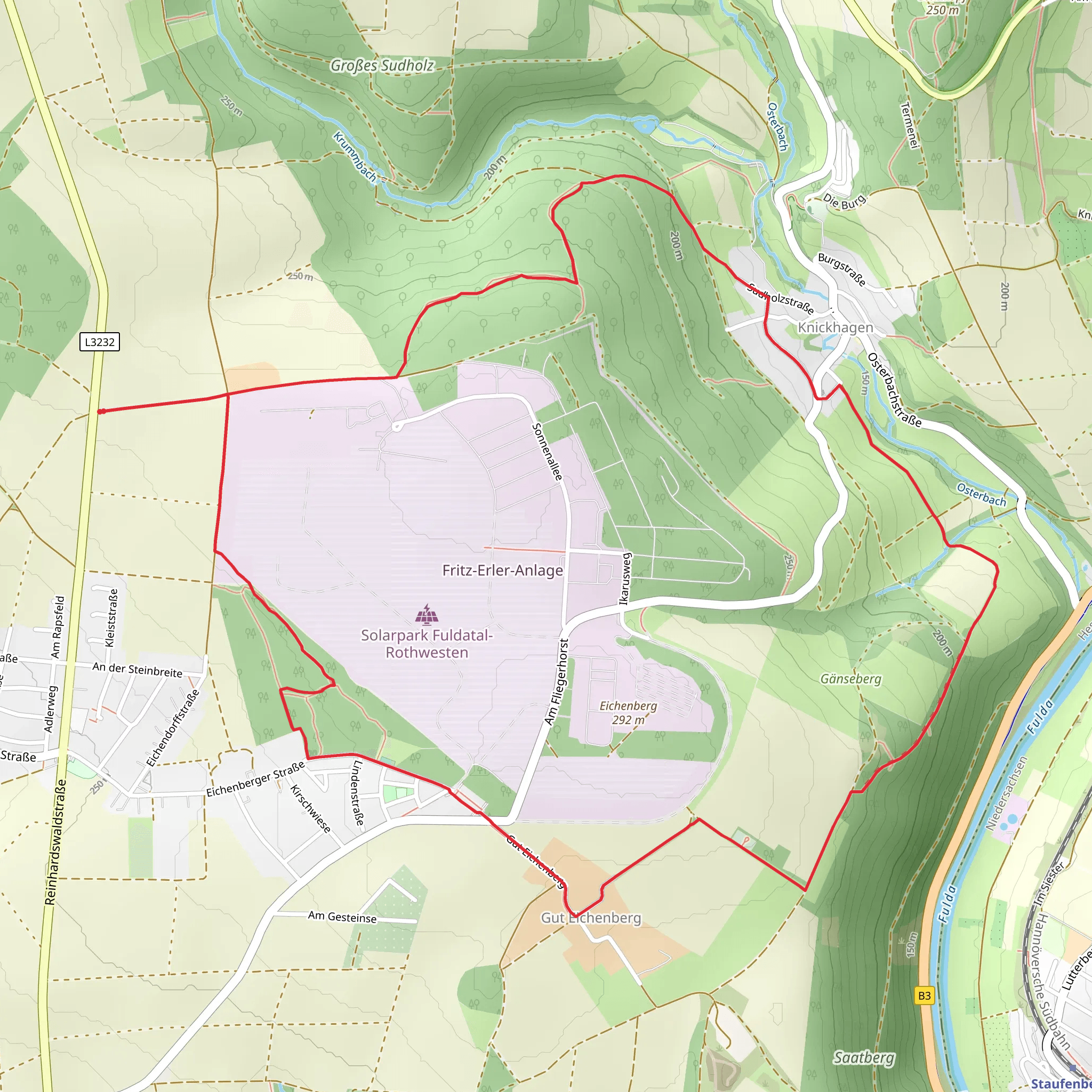 Petersweg and Wildbahn Loop mobile static map