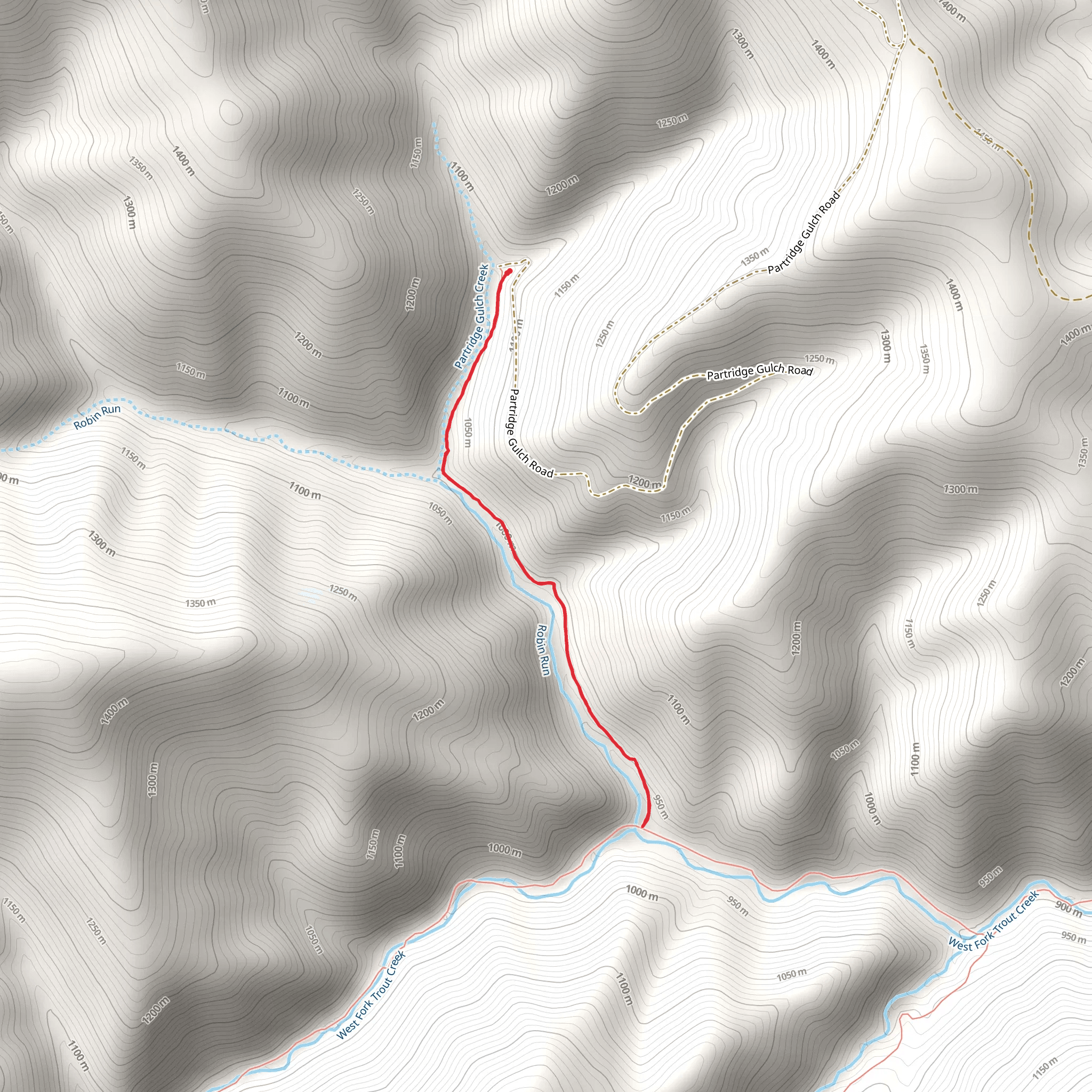 Robin Run Trail mobile static map
