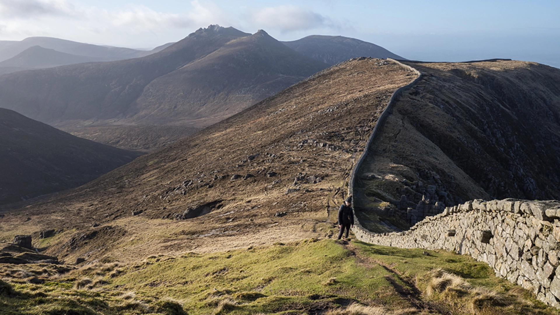 An image depicting the trail Slieve Commedagh - Chimney Rock Mountain Loop and its surrounding area.