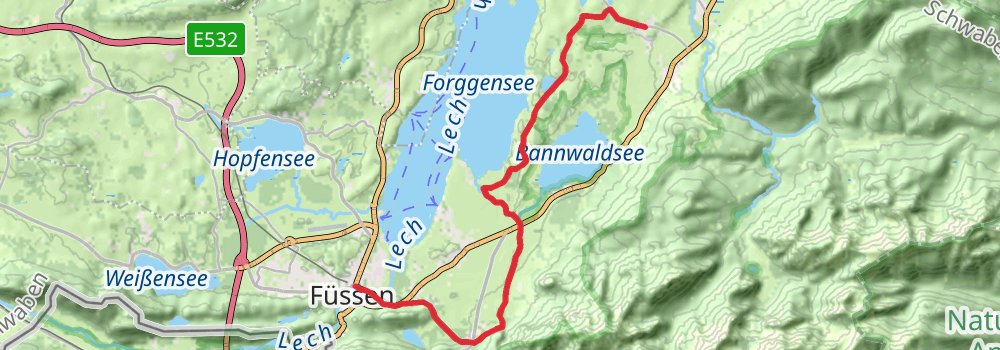 Romantische Straße stage 25 Map
