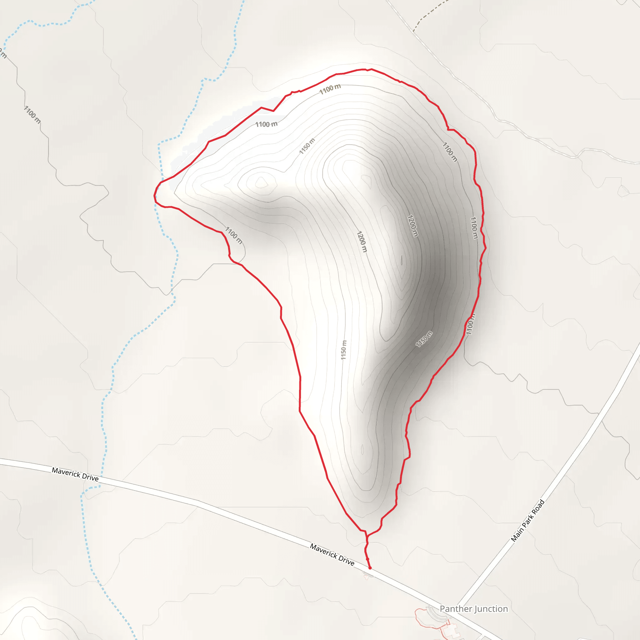 Lone Mountain Loop Trail mobile static map