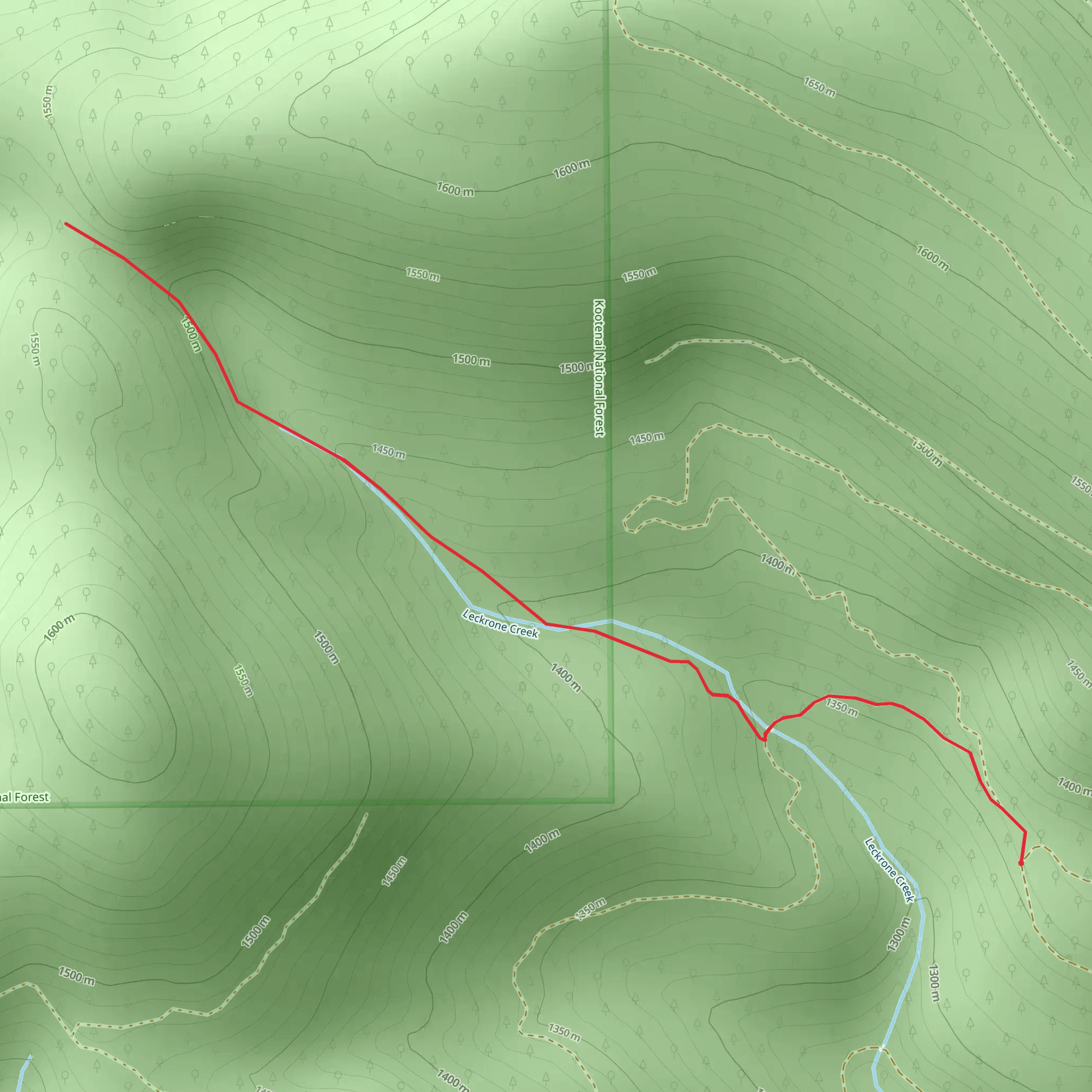 Leckrone Creek Trail mobile static map