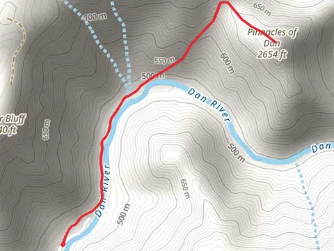 Pinnacles of Dan via Dan River