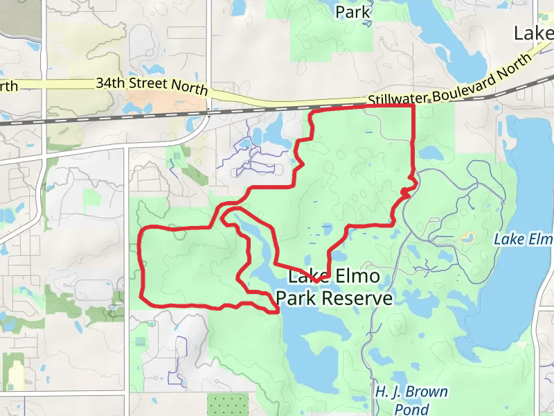Lake Elmo Park and Eagle Point Loop Trail - North
