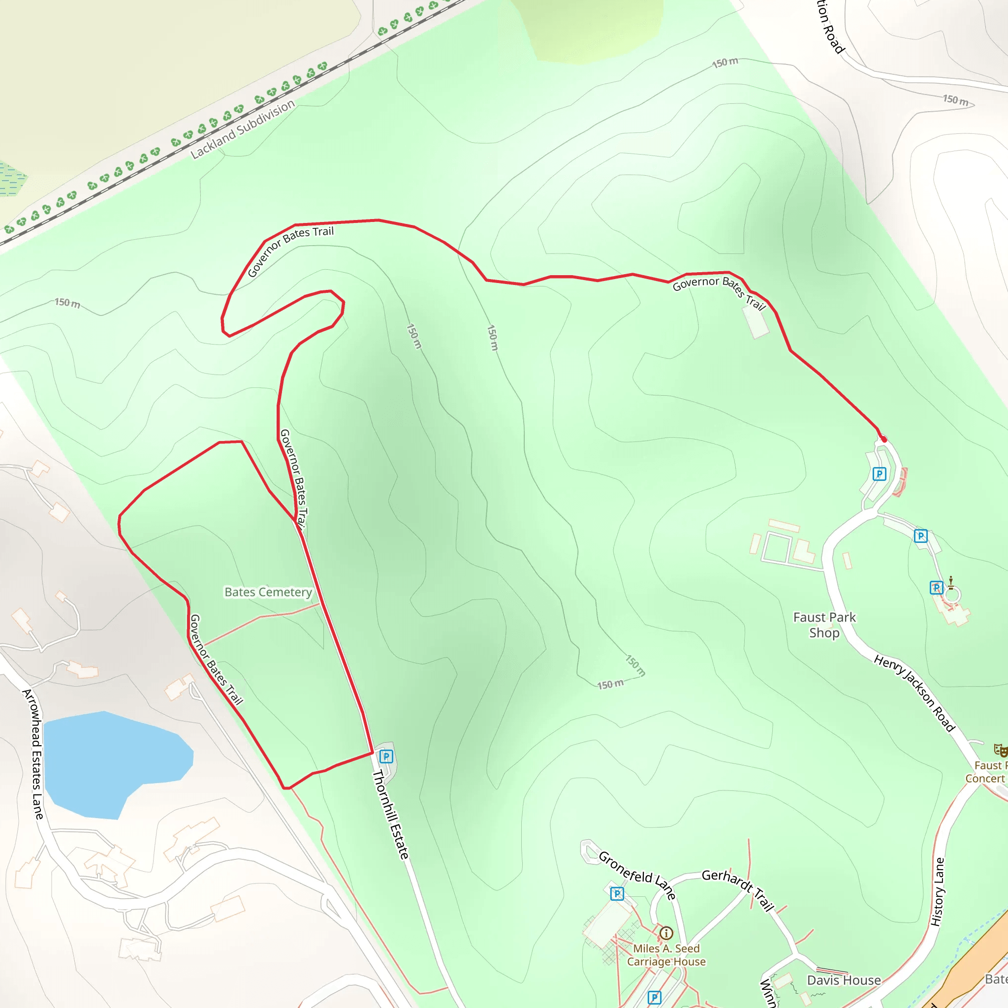 Governor Bates Trail mobile static map