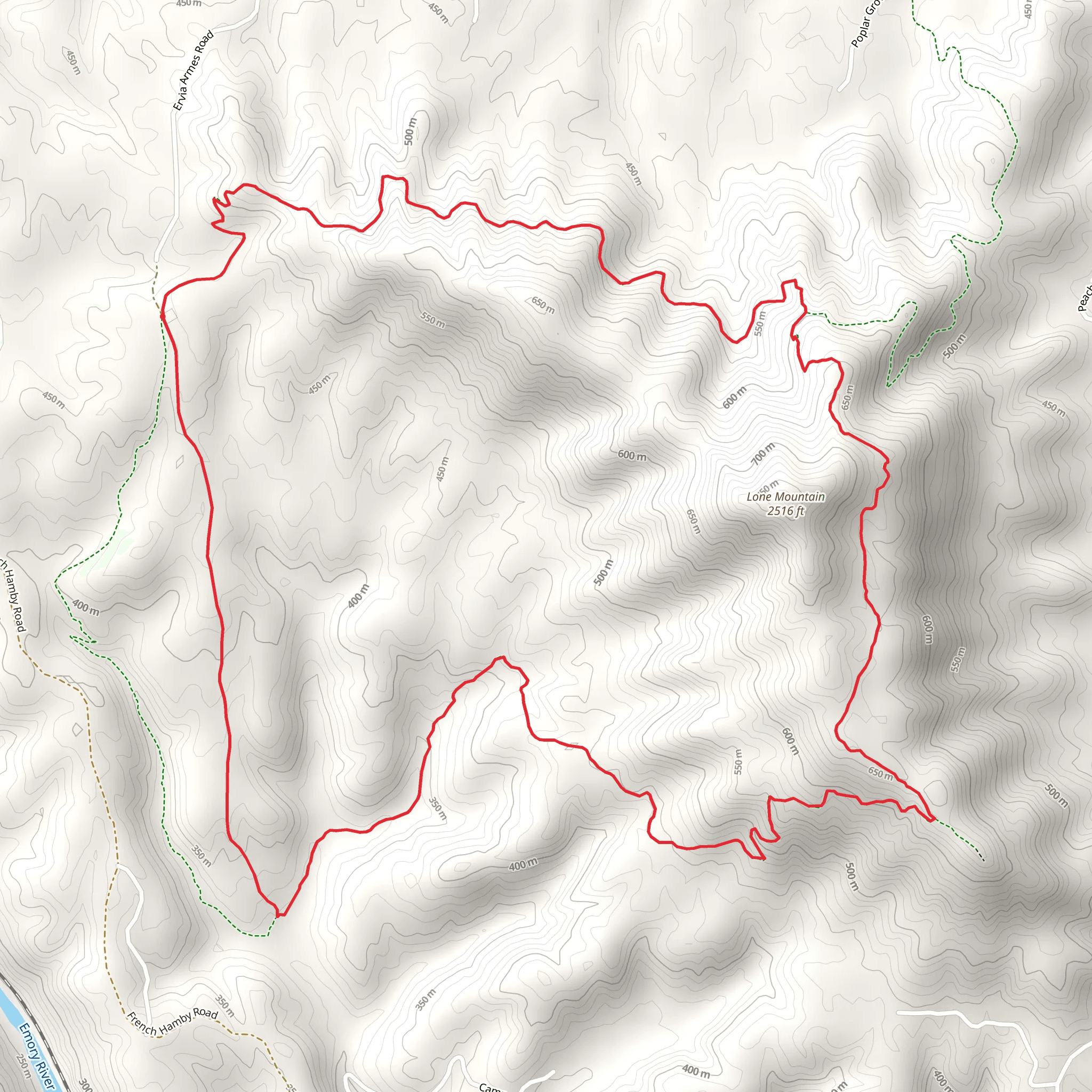 Loop around Lone Mountain mobile static map