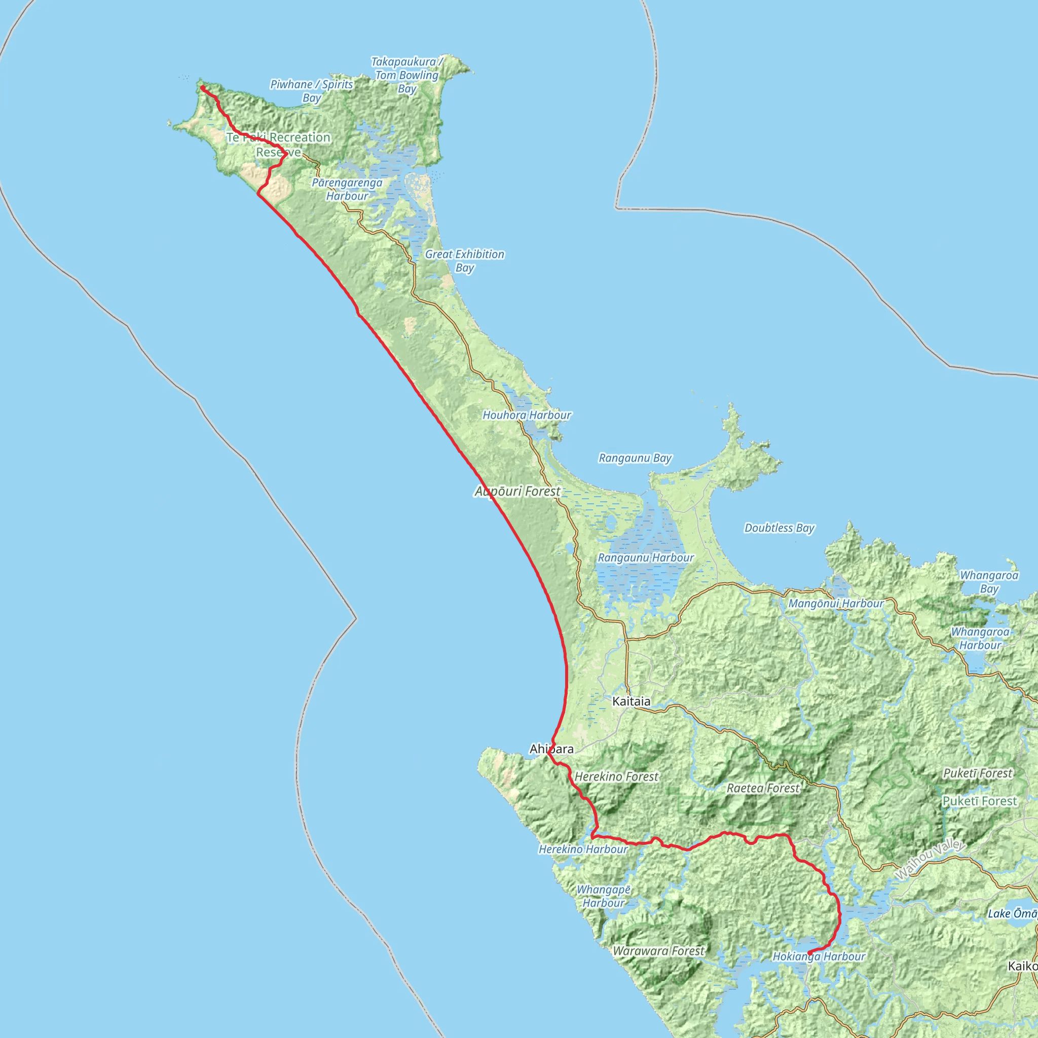 Far North Trail mobile static map