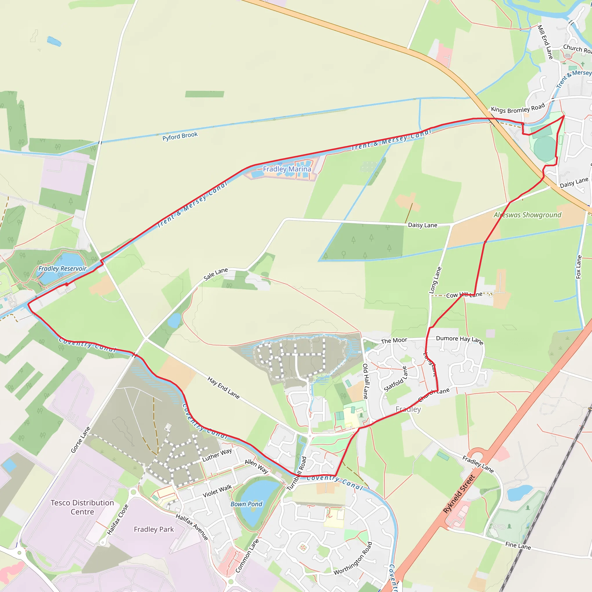 Fradley Loop mobile static map