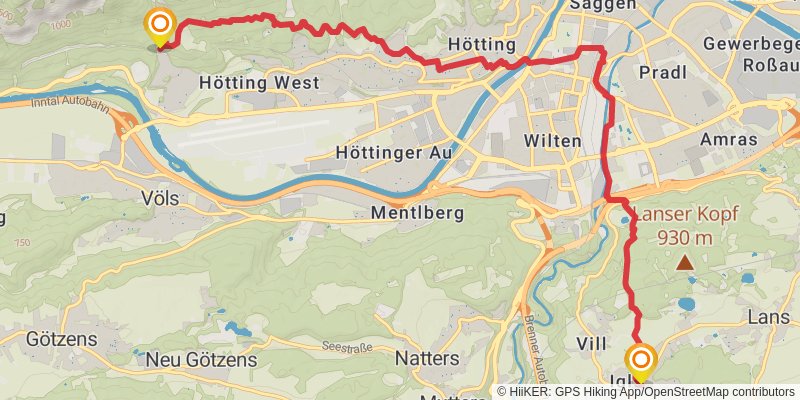 Adlerweg stage 14 Map