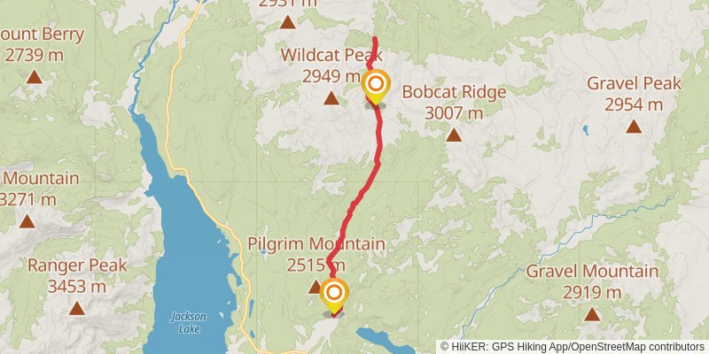 Middle Pilgrim Creek Trail stage 3 Map