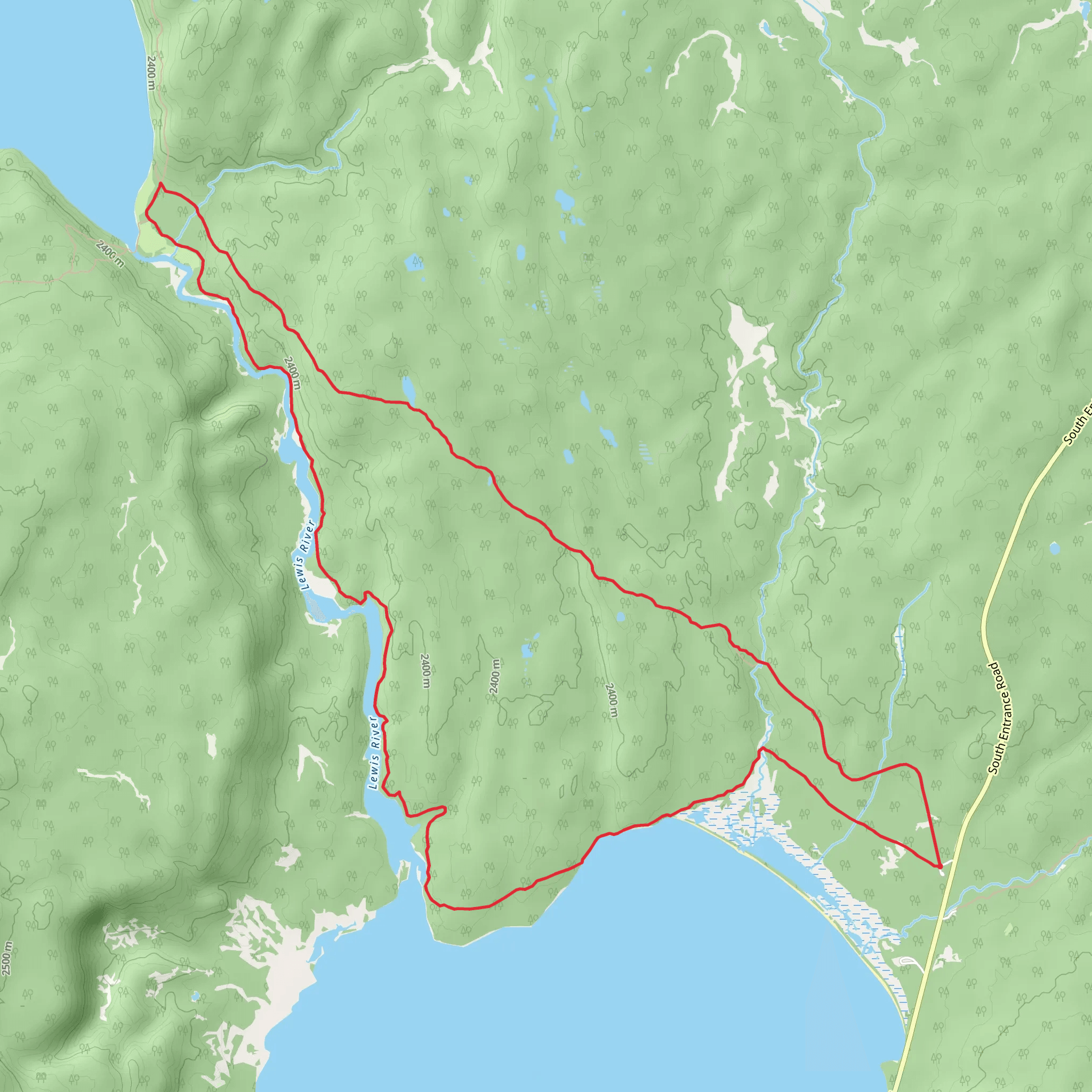 Lewis River Channel Loop Trail mobile static map