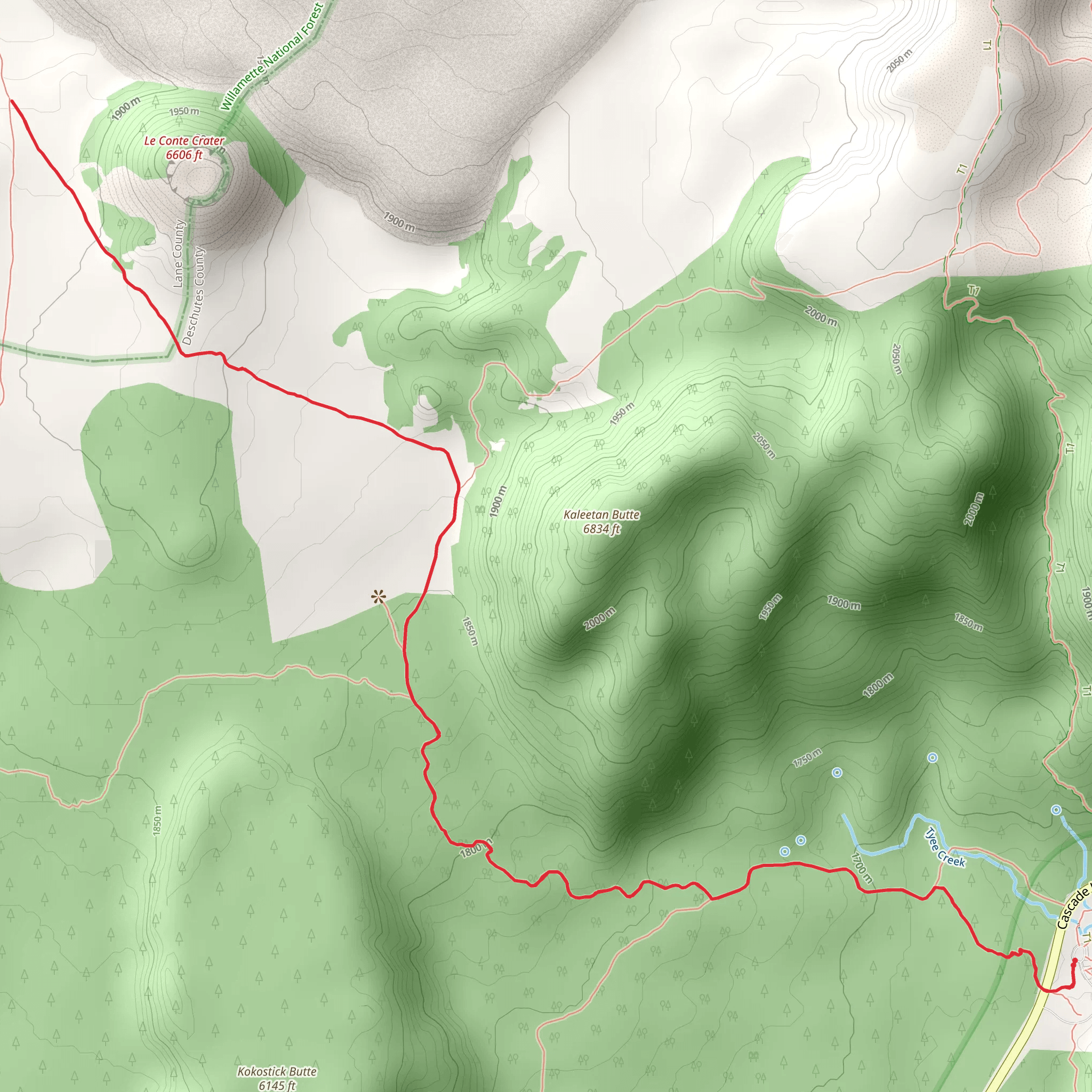 Elk Devils Trail and Three Sisters Trail mobile static map