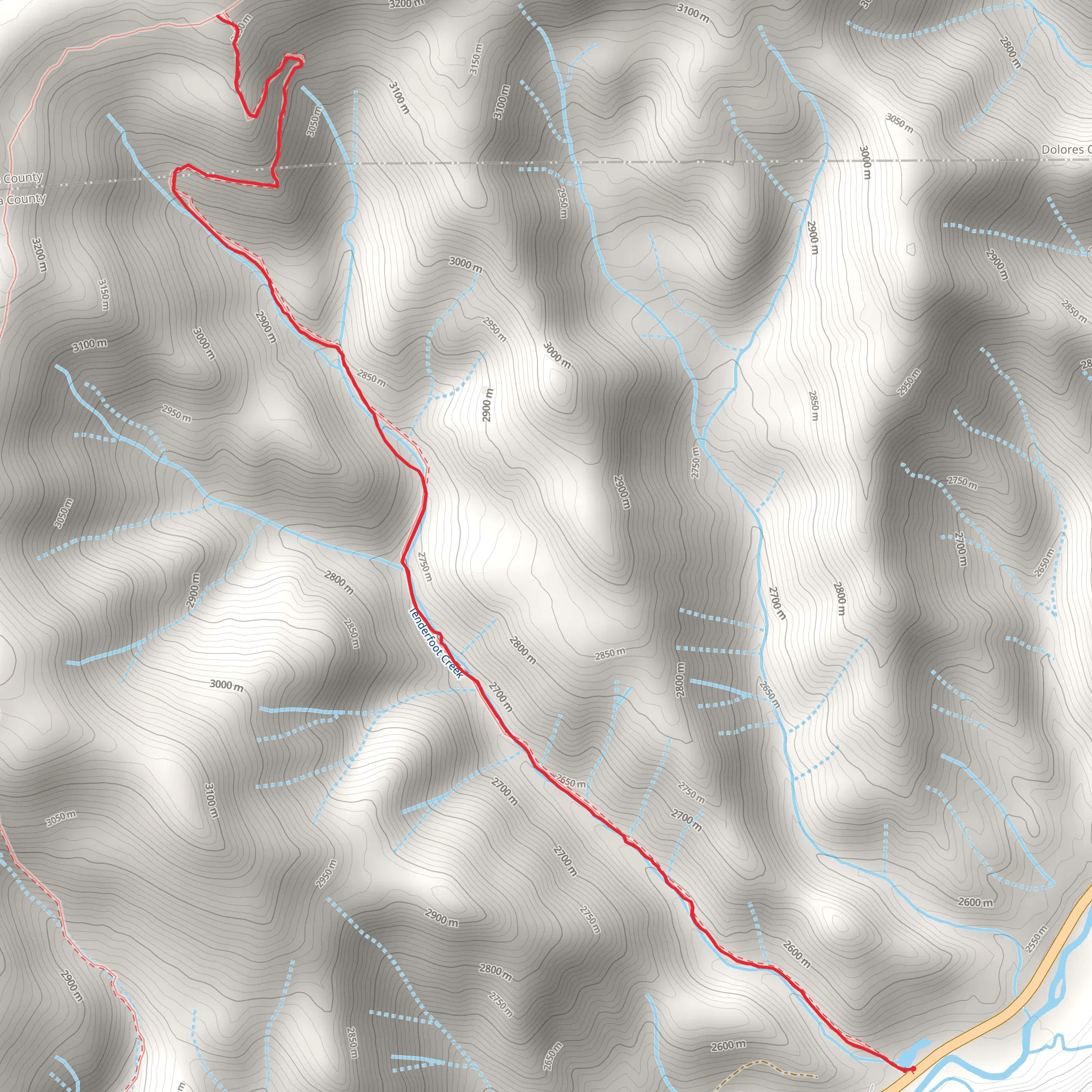 Tender Foot Trail mobile static map