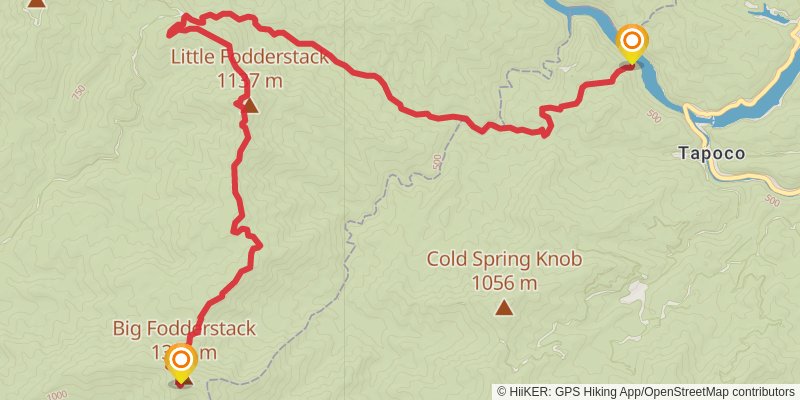 Southeastern Serpentine Trail stage 41 Map