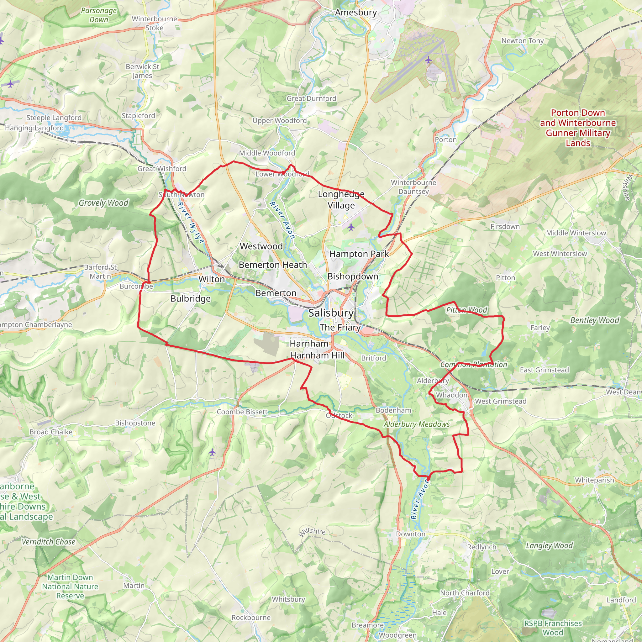 Sarum Way mobile static map