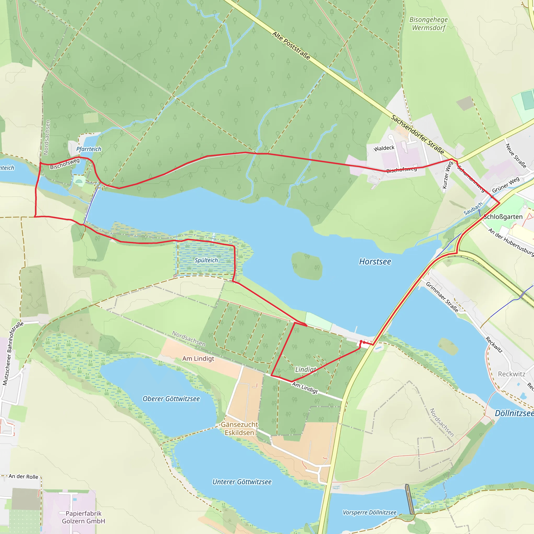 Doellnitzsee and Horstsee Loop mobile static map