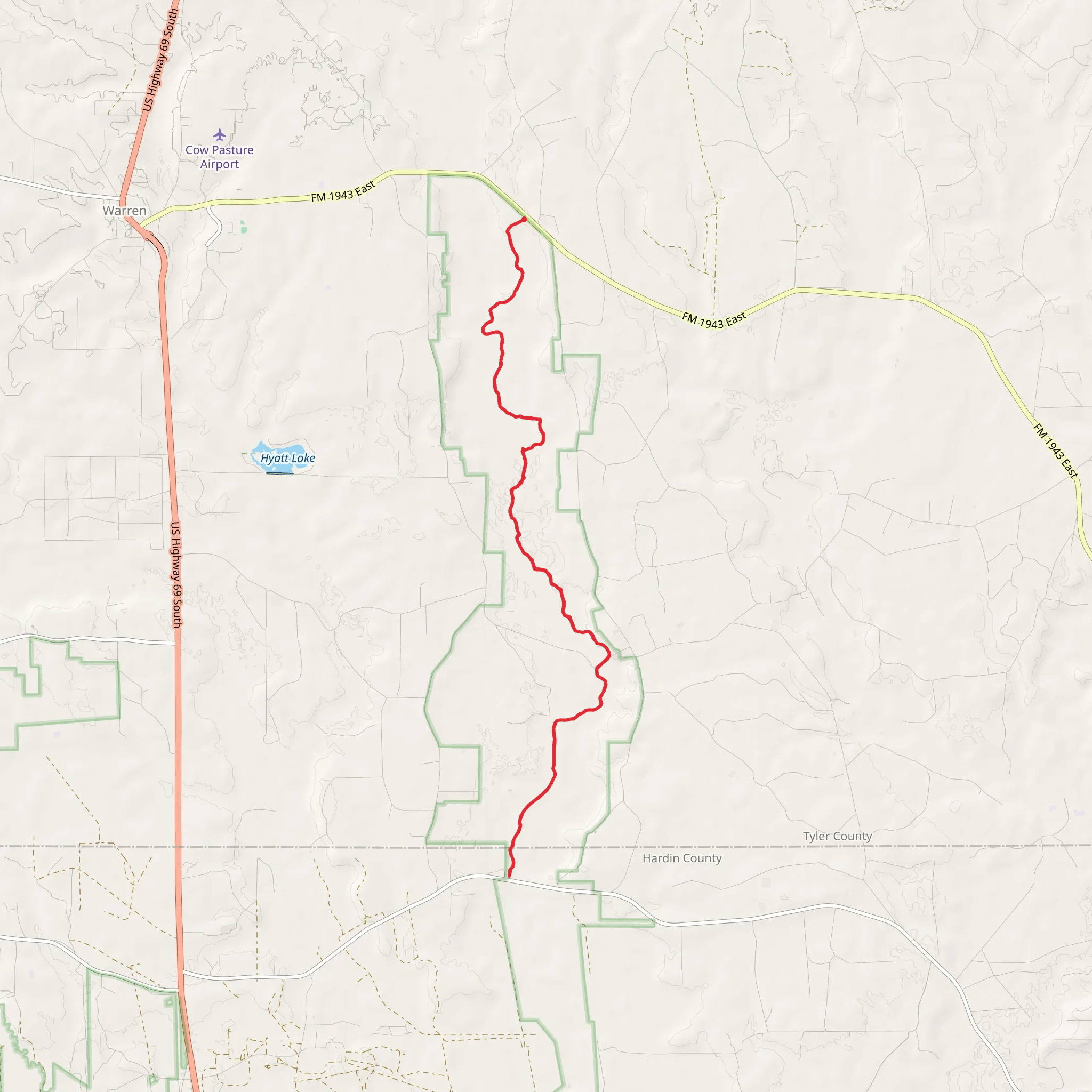 Turkey Creek Trail mobile static map