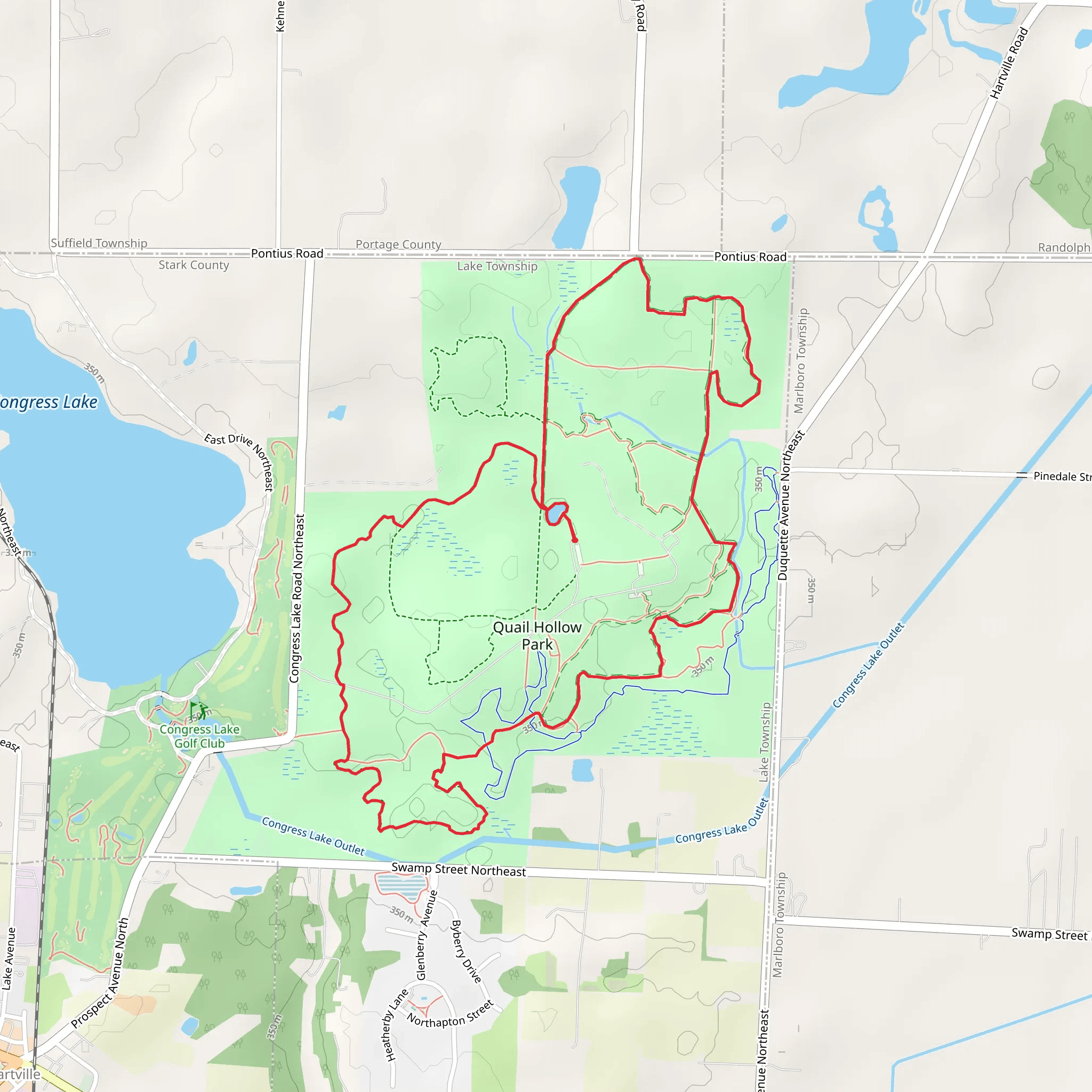 Quail Hollow Park Loop mobile static map