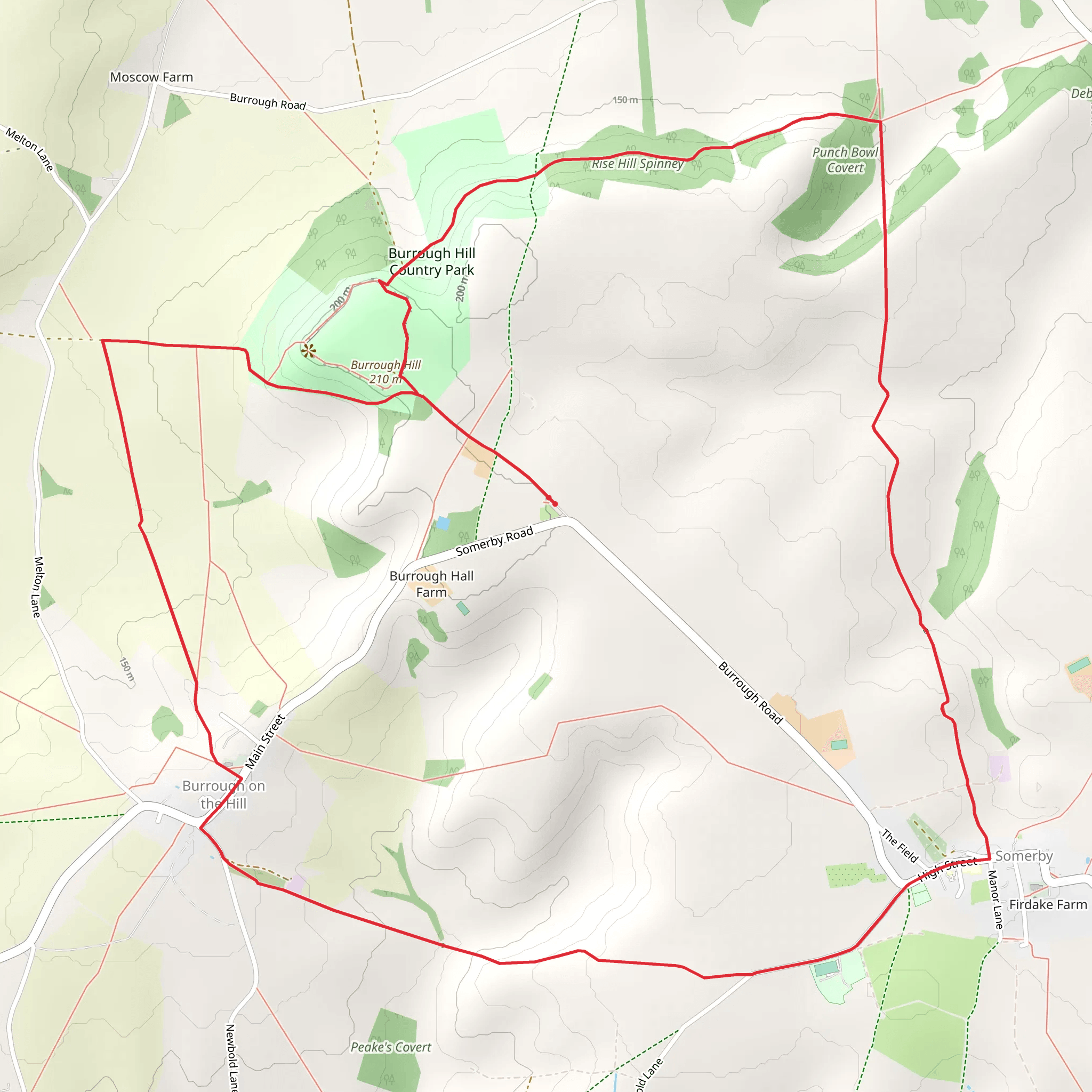 Burrough Hill Iron Age Hillfort mobile static map