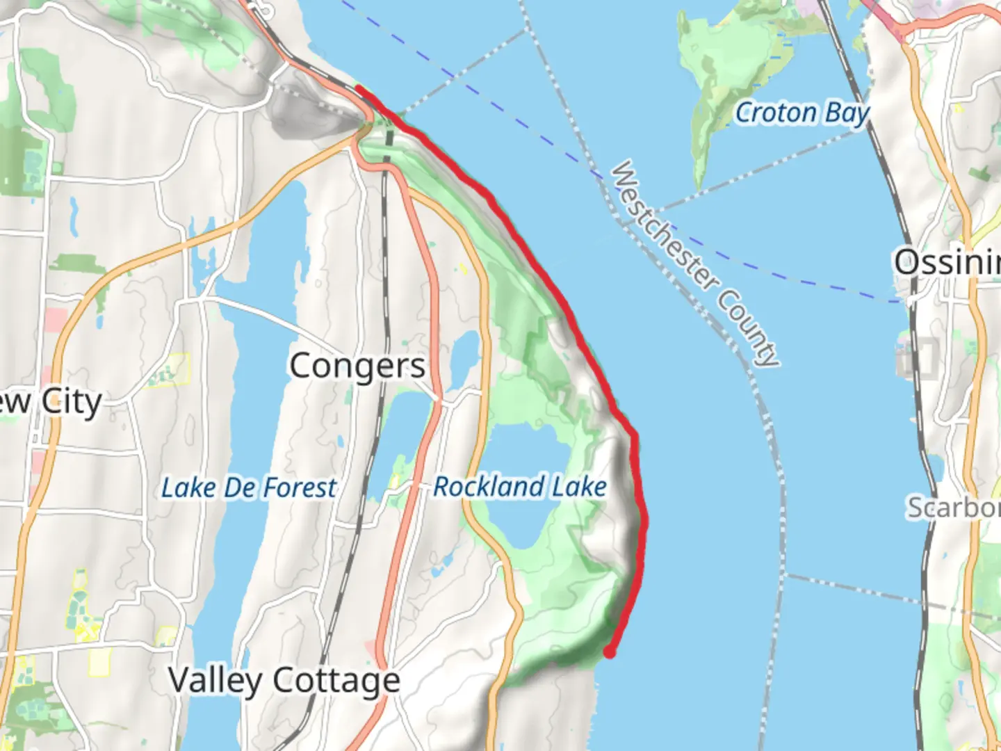 An image depicting the trail Haverstraw River Trail and its surrounding area.