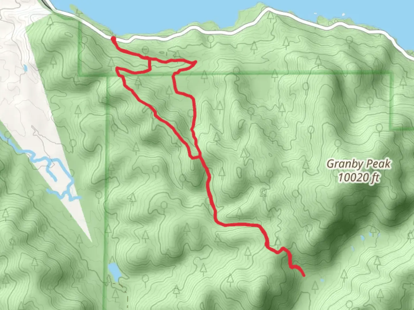 An image depicting the trail Doe Creek East and West Loop Trail and its surrounding area.