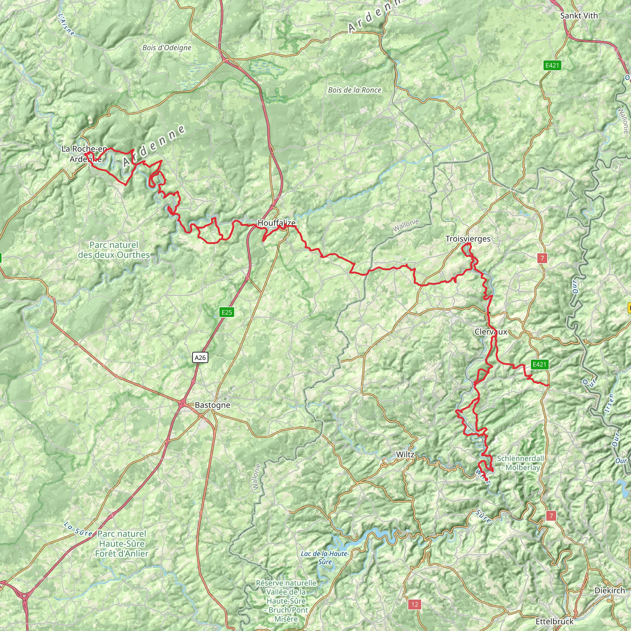Escapardenne Eisleck Trail mobile static map