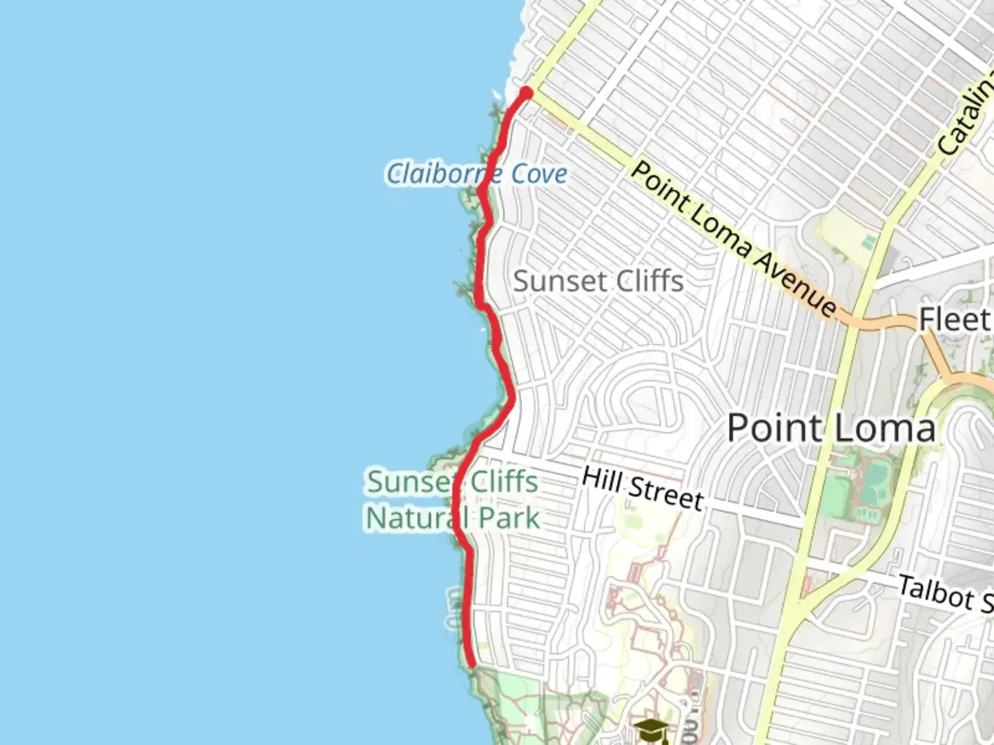 An image depicting the trail Claiborne Cove and its surrounding area.