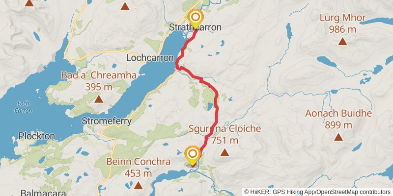 Fort William to Cape Wrath Walk stage 8 Map