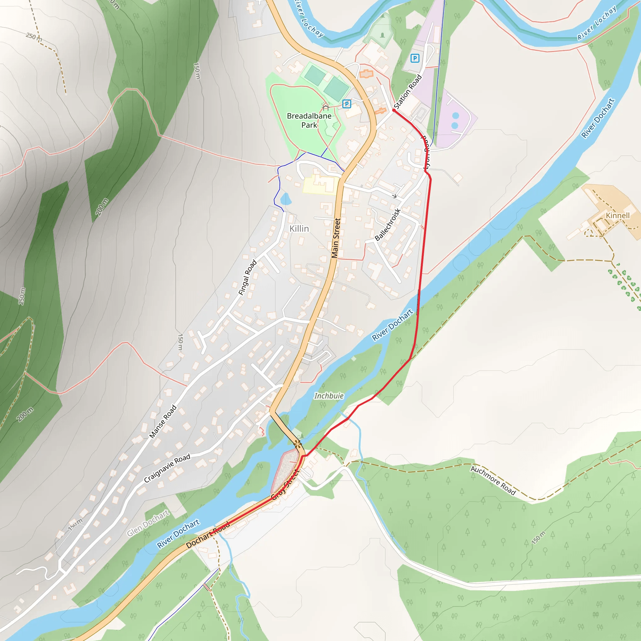 Falls of Dochart Walk mobile static map