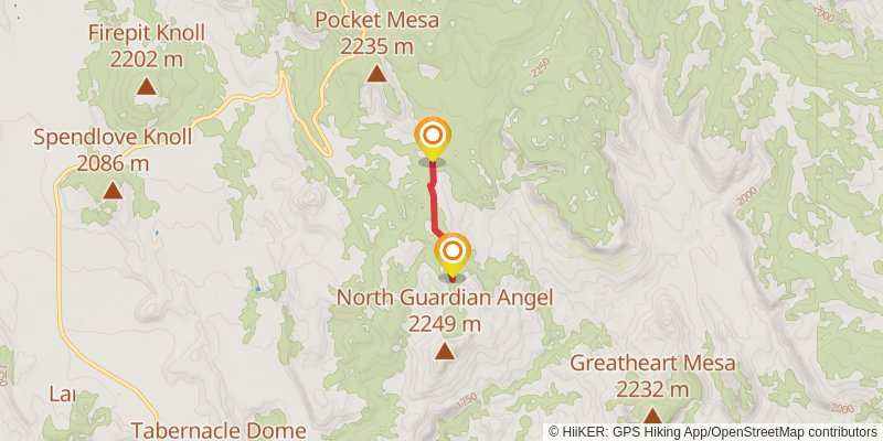 Zion Traverse spur 3 Map