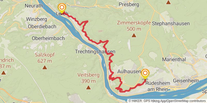 Rheinsteig stage 4 Map