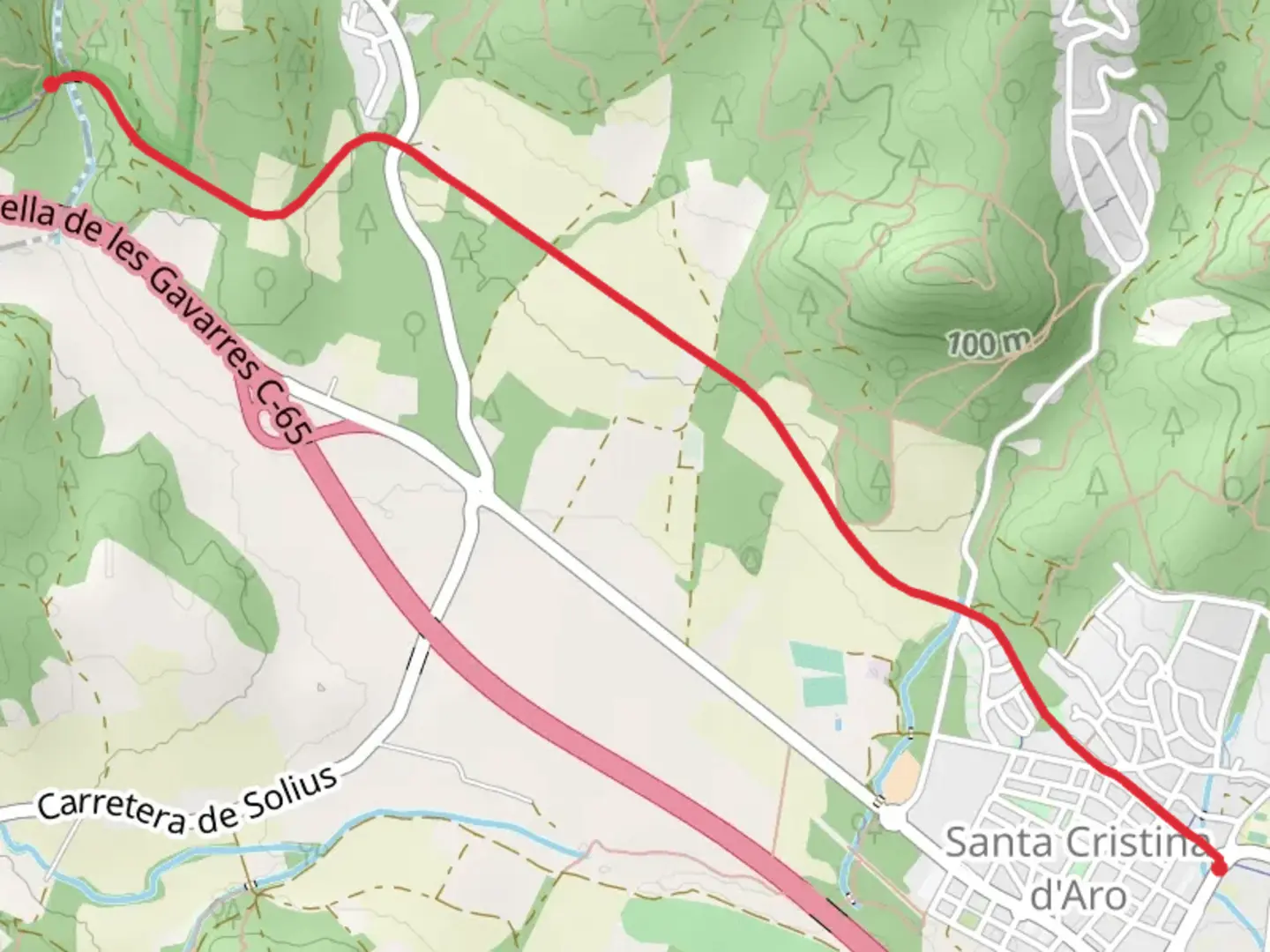 An image depicting the trail Pont de Salenys Footpath SL C 34 and its surrounding area.