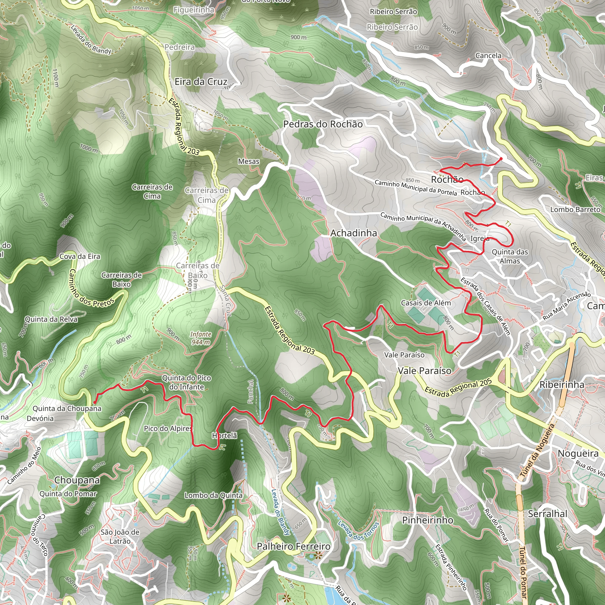 Levada da Serra do Faial mobile static map