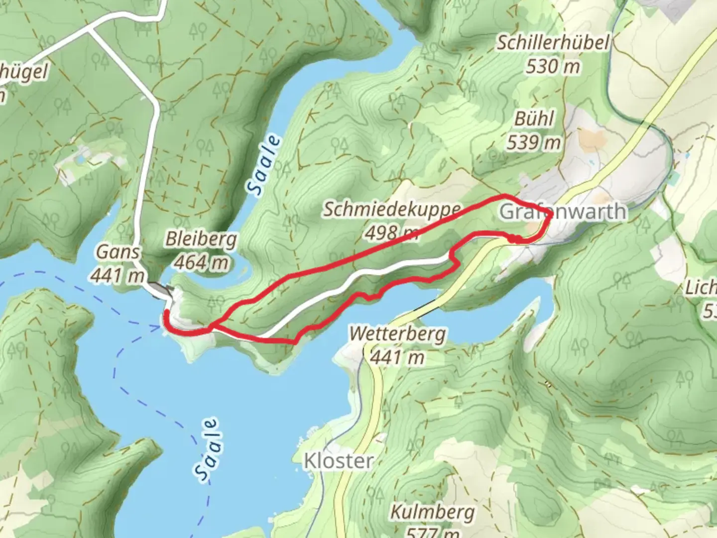 An image depicting the trail Pilz-Erlebnispfad Graefenwarth Loop and its surrounding area.