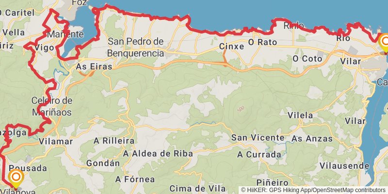 Camino del Norte alt 17 Map