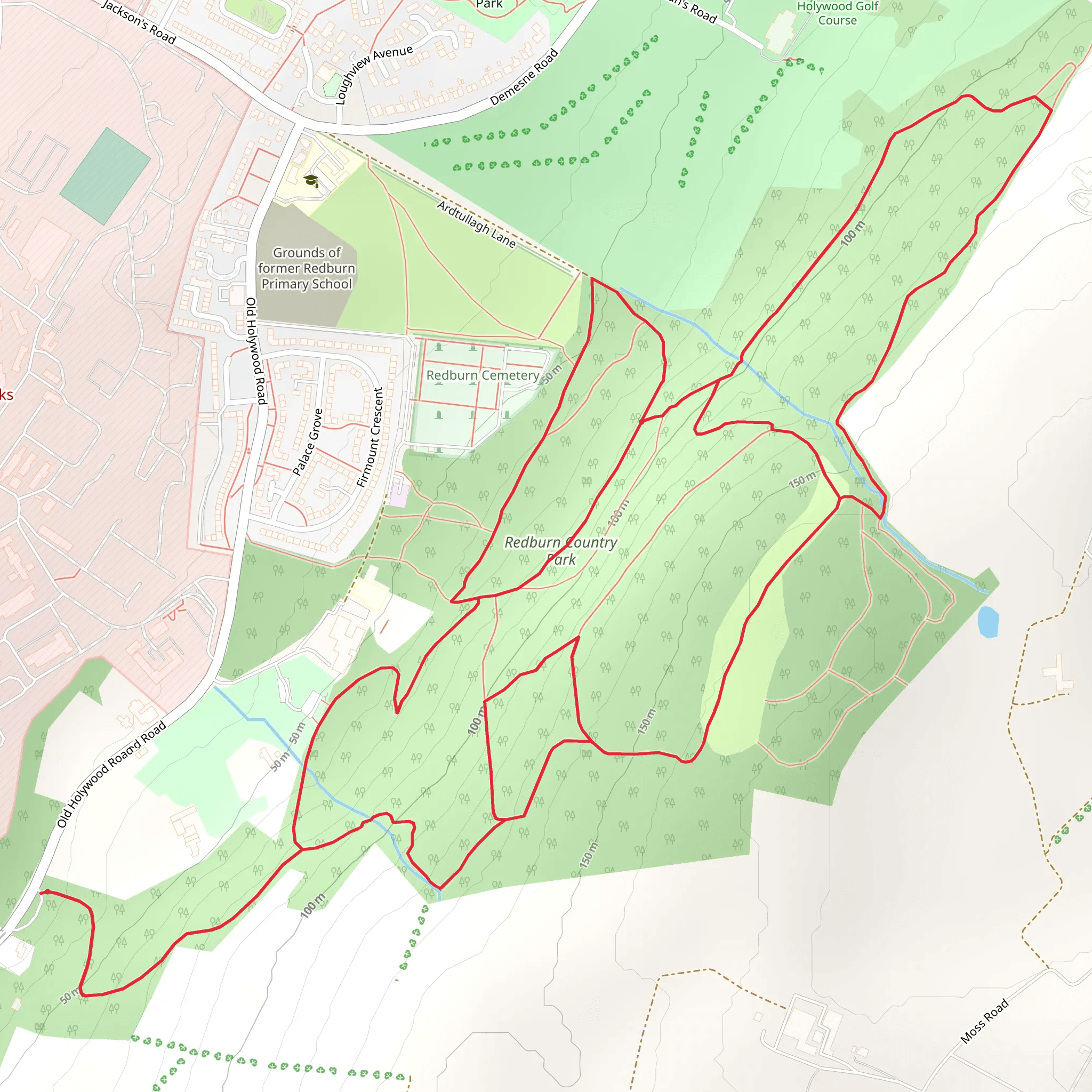 Redburn Country Park mobile static map