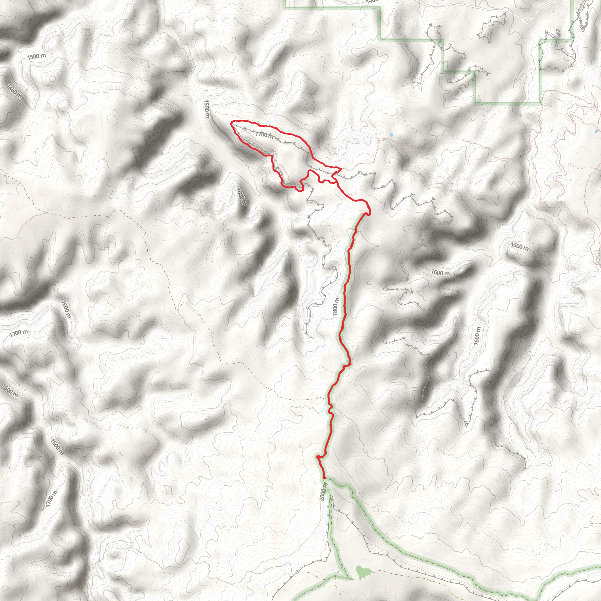 Cedar Tree Arch via Rattlesnake Arches Loop mobile static map