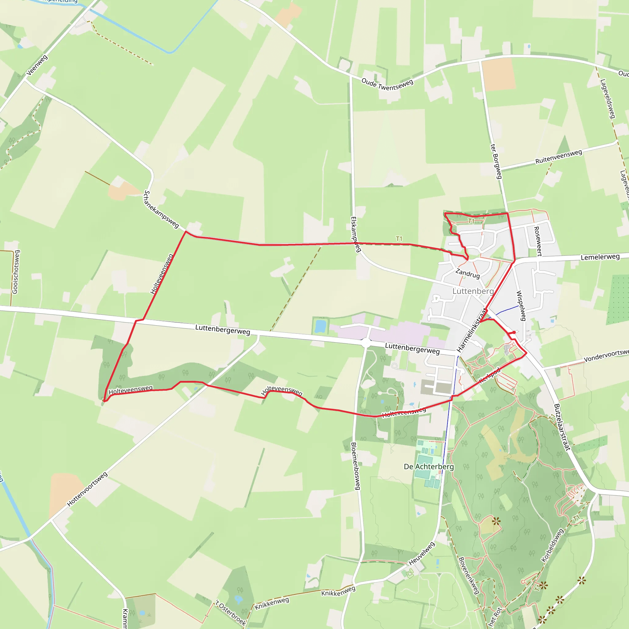 Schanekamps Weg and Bloemenbosch Loop mobile static map