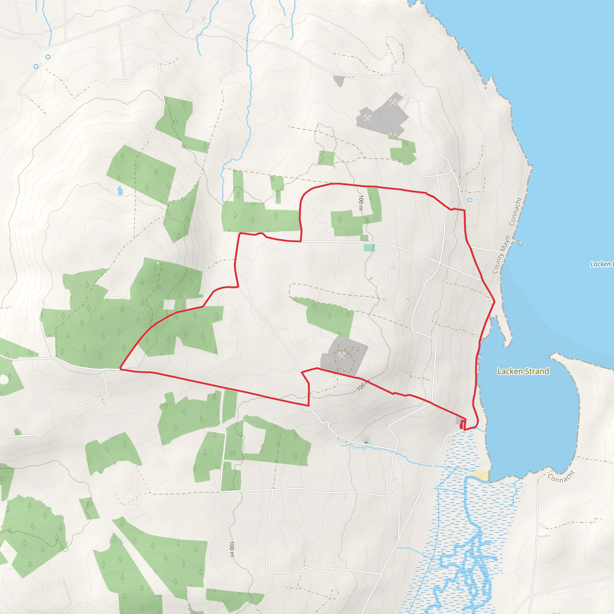 Lackan Trails - Blue Loop mobile static map