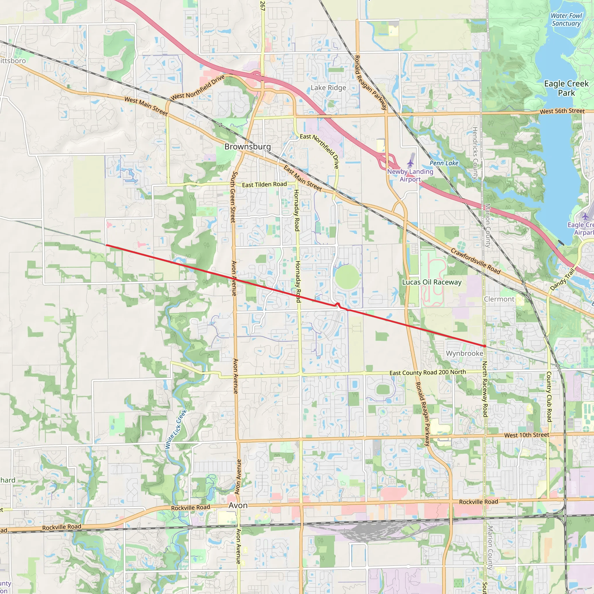 B and O Trail mobile static map