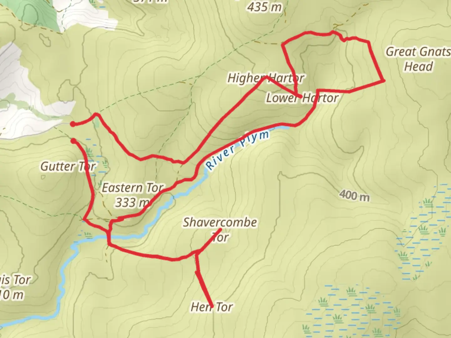 An image depicting the trail missing tors near Ditsworthy warren and its surrounding area.