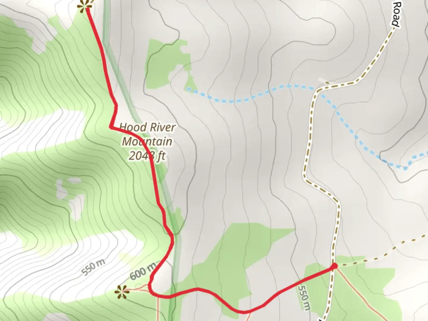 An image depicting the trail Hood River Mountain Trail and its surrounding area.