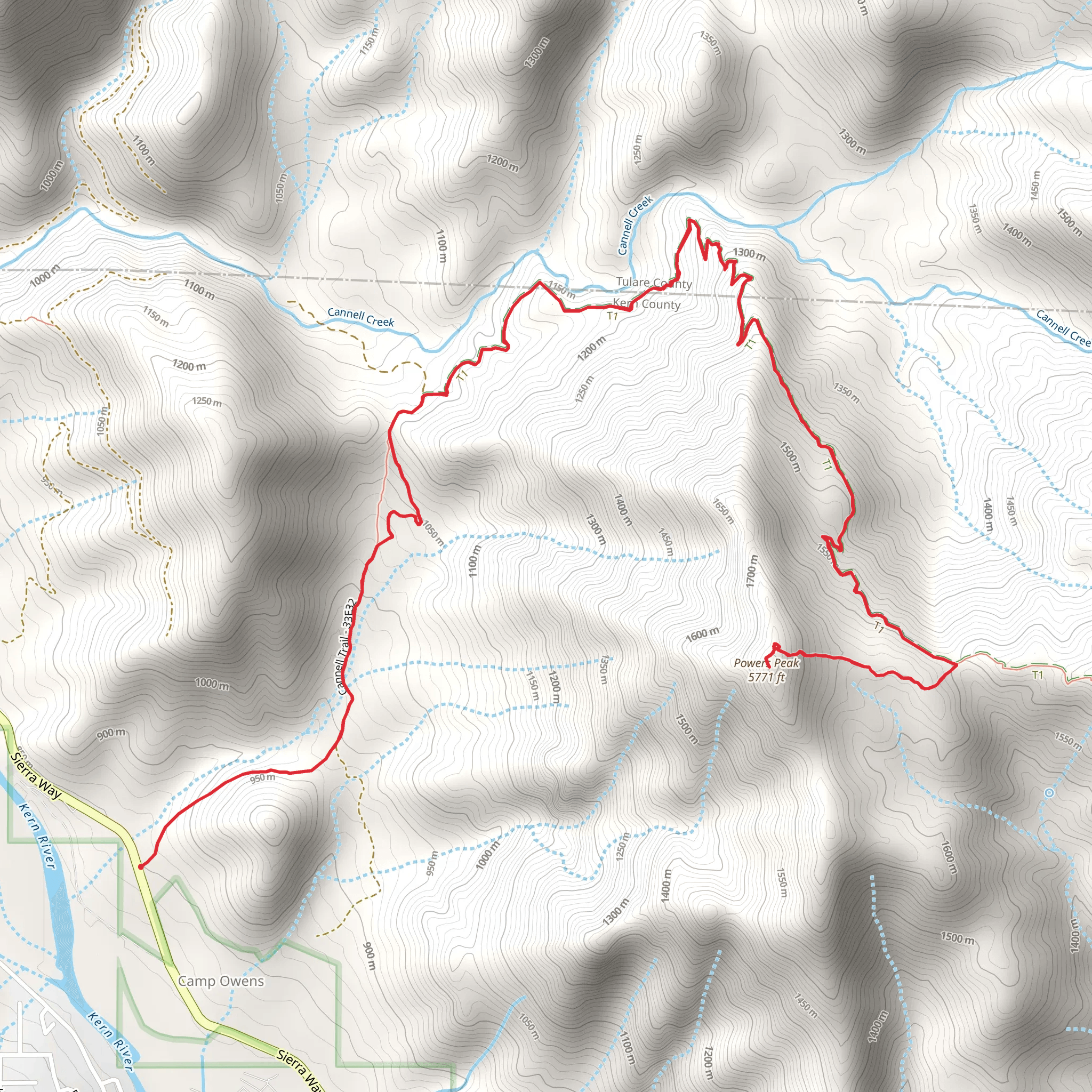 Powers Peak via Cannell Trail mobile static map