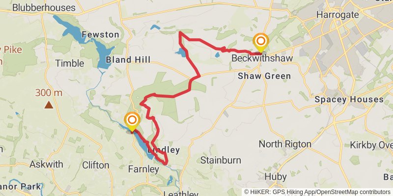Harrogate Loop via Six Dales and Harrogate Link stage 3 Map