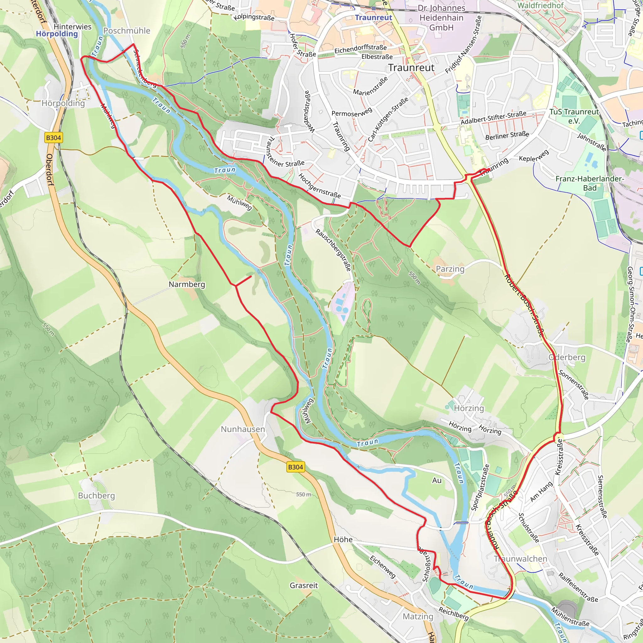 Traun Loop via Stadtrundweg mobile static map