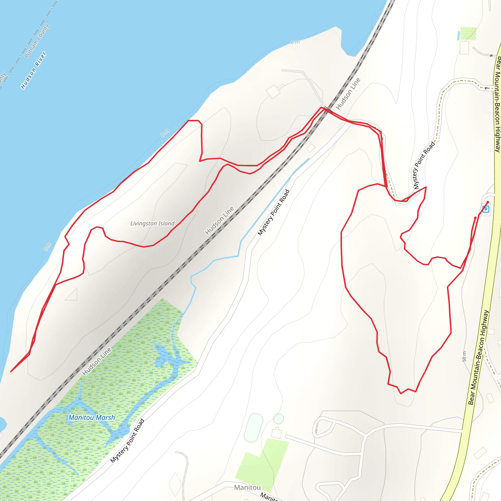 Hudson River and Cooper Mine Loop mobile static map