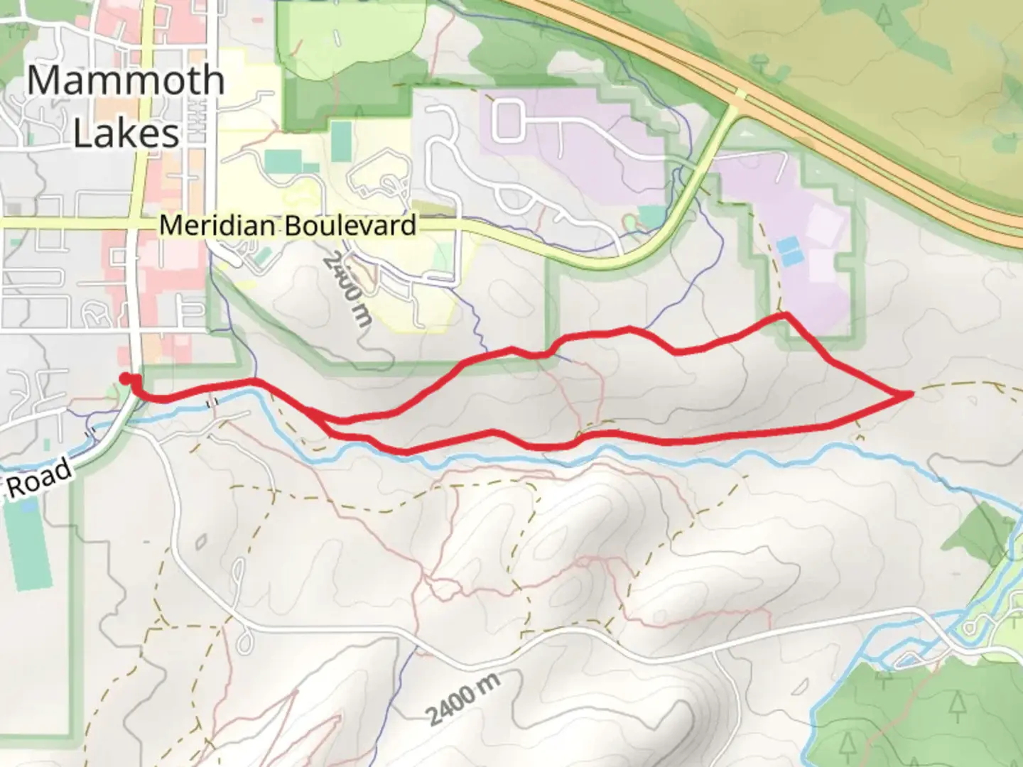 An image depicting the trail Mammoth Creek Loop and its surrounding area.