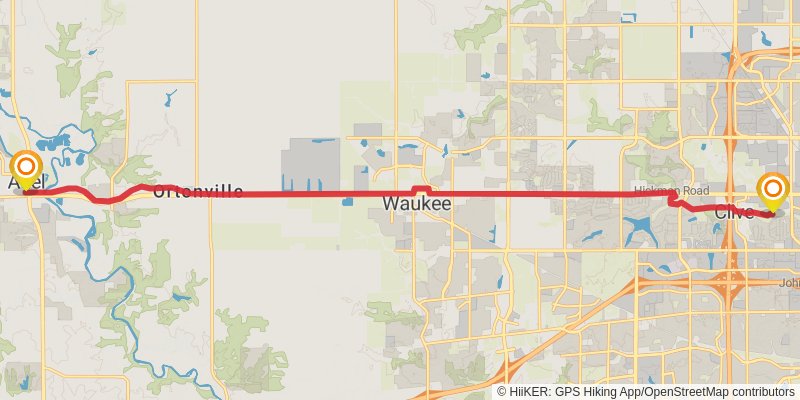 American Discovery Trail North Route stage 150 Map