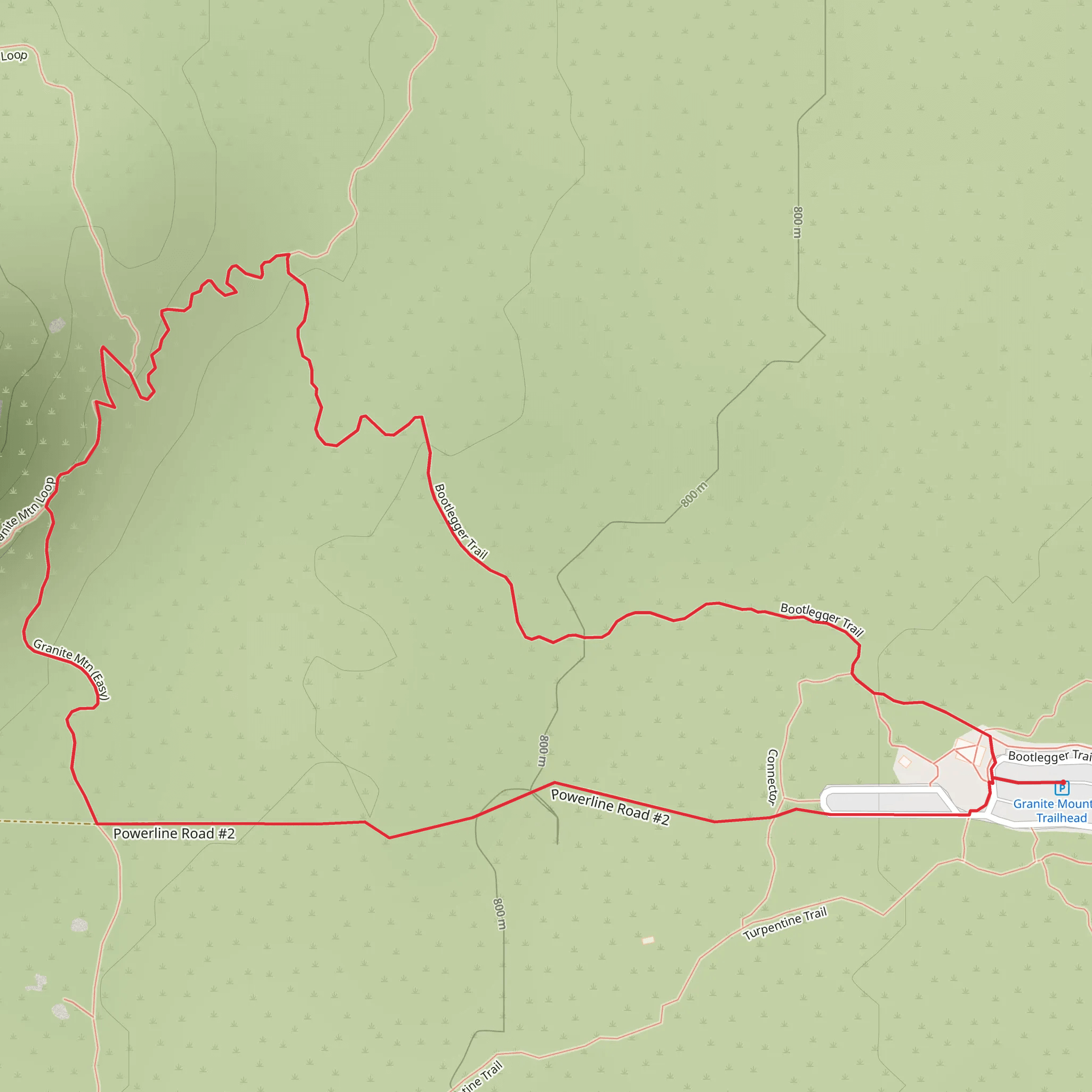 Bootlegger Loop Trail mobile static map