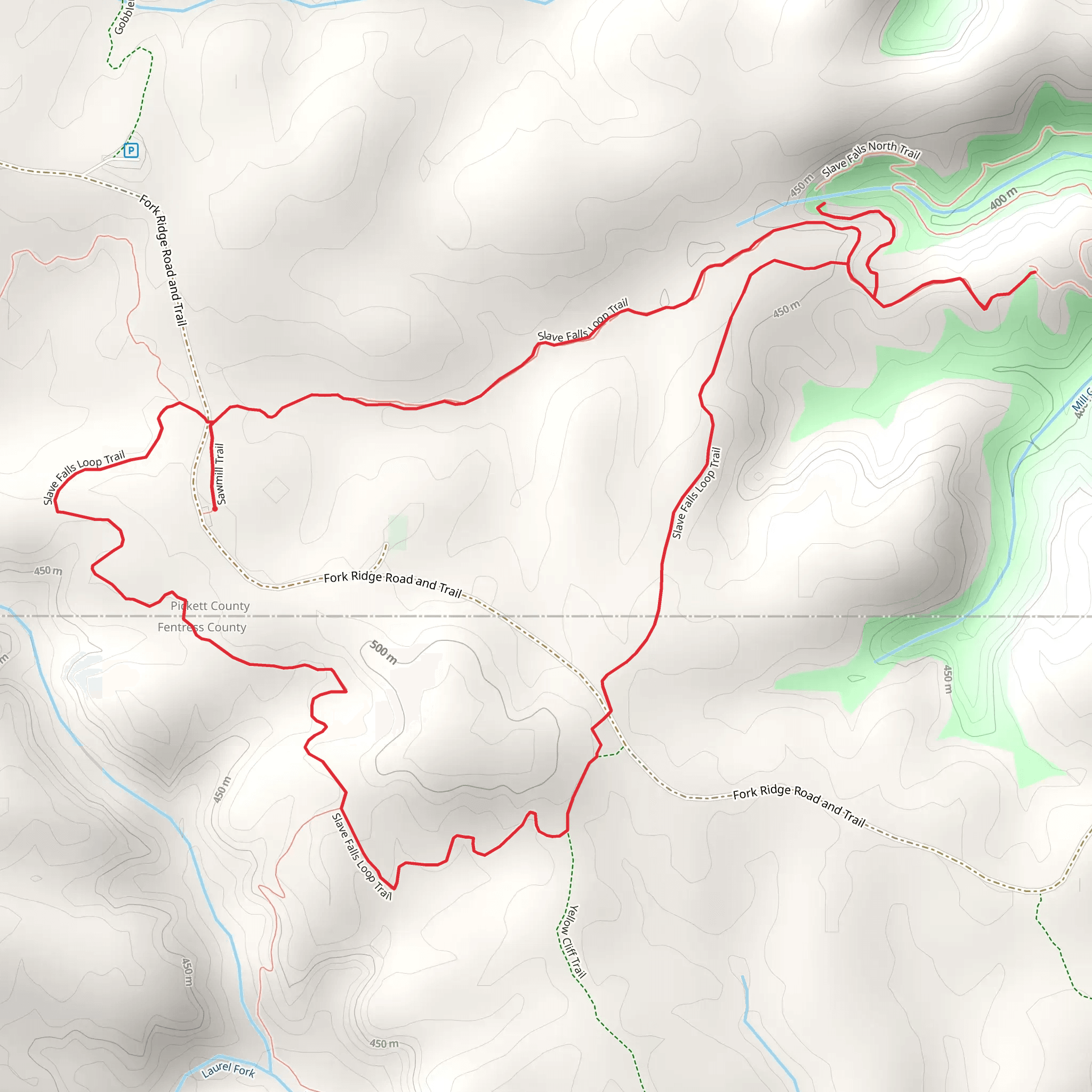 Slave Falls Loop mobile static map